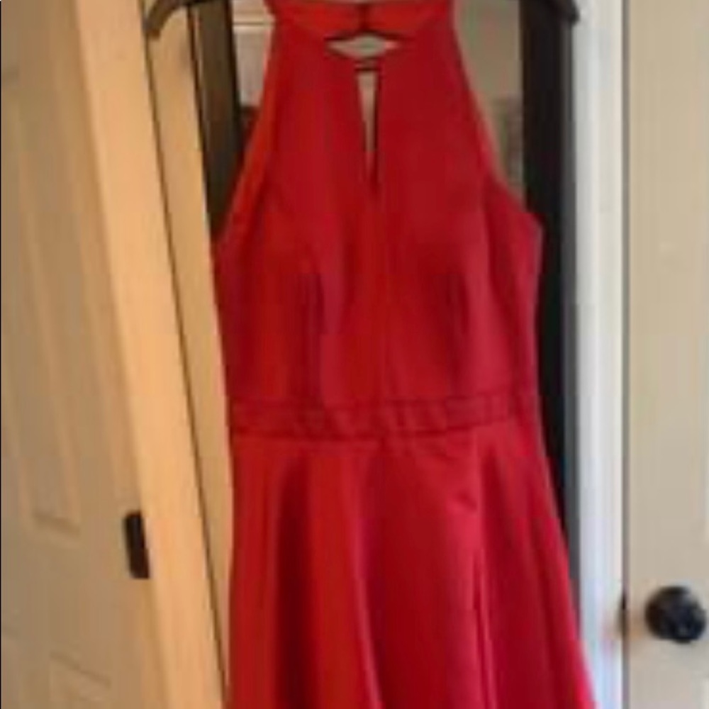 Red party dress